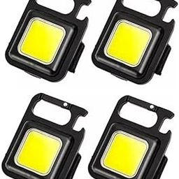 Stupefying Rechagrgeable Mini Flashlight Keychain and Bottle Opener Pack of 4 (Multicolor)-21