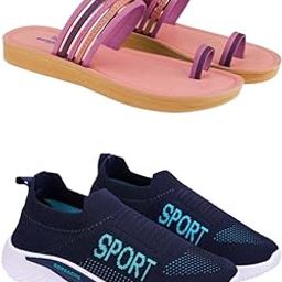 Extra Soft Classic Casual wear with Flexibility Technology Flat Combo for Women's/Girl's(6145+7074)()-image-21