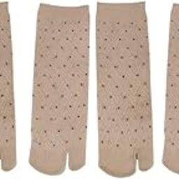 Om Fashion Women & Girl's Ultra-Thin Transparent Nylon Ankle Length Summer printed Sink Socks (Pack of 3 Pair)-18