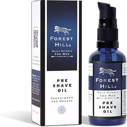 Forest Hill Premium Pre Shave For Men With Sandalwood & Orange For Smooth & Moisturize Shaved Skin, Blend of Jojoba Oil, Vitamin E & Olive Oil, Before Shave For Personal & Professional Salon, 50ml-image-4
