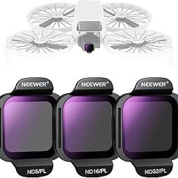 NEEWER ND/PL Filter Accessories Set Compatible with DJI Flip Drone (3 Pack), ND8/PL ND16/PL ND32/PL Snap On Multicoated HD Optical Glass Neutral Density Polarized ND Lens Filter Kit, FL-N37-image-5