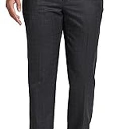 Men's Polyester Blend Checks Pattern Smart Fit Flat Front Formal Trouser-image-11