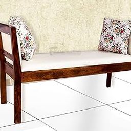 DaneWood 2 Seater Arm Rest Dining Bench for Dining, Living, Drawing, Bedroom, Balcony & Patio Area | Solid Sheesham Wood, 50 Inch, Natural Finish-10