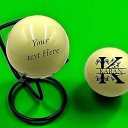 Qarzun Engraved Name Cue Ball Billiards Ball Best Personalized Cue Ball with Stand-picture-32