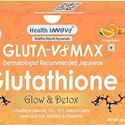 Health Innov8 Glutathione GLUTA V8 MAX Vit C & E Reduces Pigmentation & Dark Spots Skin Whitening Anti-aging Orange Flavour 30 Sachets-image-40