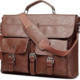 Leather Messenger Bag Brown, Brown, Messenger-image-1