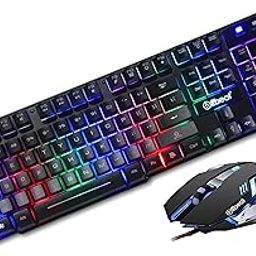 Offbeat® - Slayer RGB Backlit Mechanical Feel Like Wired Gaming Keyboard 19 Anti Ghost Keys and 3200 DPI Gaming 6D Button Mouse Combo, for Computer, Laptop, PC-28