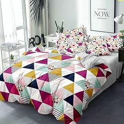 WELLFIT® Premium Soft Glace Cotton Single Size Duvet Cover II Razai Cover II Quilt Cover II Comforter Cover with Zipper 60x90 inch[W]-image-91