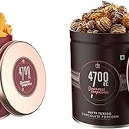 4700BC Hawaiian BBQ Cheese Popcorn, Tin, 50g and 4700BC Nutty Tuxedo Chocolate Popcorn, Tin, 125g-image-52