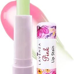Lavenza pH Based Natural Pink Lipstain & Lip Balm (2in1) | Water-proof Long Lasting PINK shade, Gentle & Nourishing| With Plant Butters, Oils and floral extracts| FREE FROM Synthetic Base & Cheap Fillers | Safe for Kids, Teens | 5gm-18