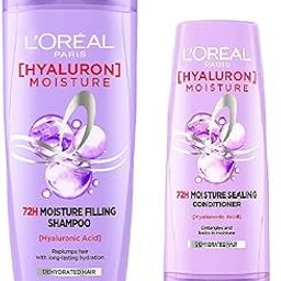 L'Oreal Paris Hyaluron 72H Moisture Filling Shampoo With Hyaluronic Acid for Dry & Dehydrated Hair 340ml + Conditioner 180 mL, (Pack of 2)-9