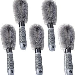 Asryd Car Tire Rim Cleaning Brush Scrubber with Antislip Handle Multi-Functional SUV Tyre Wheel Rim Hub Washing Cleaner 5 Pcs-8