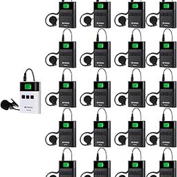 Retekess TT122 Wireless Tour Guide System, Assistive Listening Devices, 492ft, Automatic Pairing, Simultaneous Translation Equipment for Church,Tours (1 Transmitter 20 Receivers)-image-66