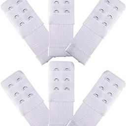 KARSHU Lifestyle Women's Bra Hook Extender (Pack of 6) – 2 Hook, 3 Rows, White – Soft Elastic Bra Extension for Ladies – Comfortable Fit, Adjustable Bra Strap Extender-43