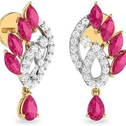 Aucent by PC Jeweller The Marilla 18KT Yellow Gold and Diamond Earrings-image-25