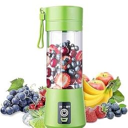 Clokify Portable USB Rechargeable Blender, Personal Smoothie Maker, Multi-Function Juice Mixer Bottle for Fruits and Vegetables (GREEN)-image-84
