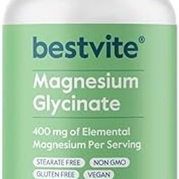 Magnesium Glycinate - 400mg of Magnesium per Serving (240 Vegetarian Capsules) - No Stearates - No Silicon Dioxide - Vegan - Non GMO - Gluten Free-image-73
