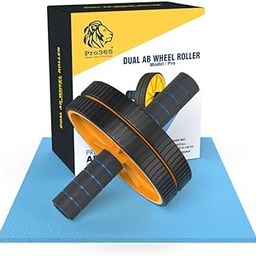 PRO365 Abs Roller, Ab Wheel Anti Rust Stainless Steel Rod, Ab Wheel, Home Gym Equipment Abs Workouts 100 Kgs, Core Workouts for Men and Women (6MM Safe Knee Mat, Yellow)-21