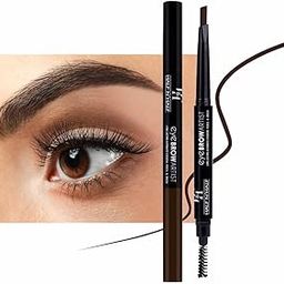 Half N Half Eye Brow Artist Long Lasting Automatic Eyebrow Pencil & Brush | Sleek spoolie brush | Long-Lasting & Natural looking results | retractable pencil easy to use | Perfect arch - Espresso-image-24