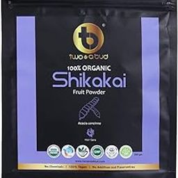 Two & A Bud 100% Organic Shikakai Powder (200g) for Hair Growth & Dandruff Control, Natural Shampoo Alternative, Sulfate-Free, Hair Cleanser Soapnut Powder for Shine Strength and Softness-0