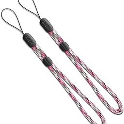 Ringke Lanyard Wrist Strap Compatible with Cellphone, Phone Cases, Keys, Cameras & ID MP3 QuickCatch Adjustable String [Pink Camouflage] [2 Pack]-picture-2