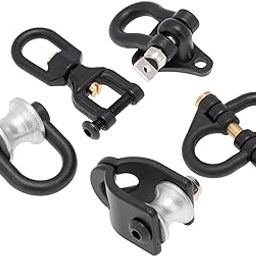 ATORSE Rc Car Crawler Trailer Towing Shackles Accessories for Scx10 Trx4 D90 Black-image-6