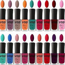 Volo Sheen Shine Nail Polish Collection Set of 18 Pcs(Peach, Purple, Nude, Orange, Green, Pink, Red, Maroon, Pink, Green, Blue, Pink, Magnta Fashion, Maroon, Orange, Orange, Wine, Magnta 126 ml)-image-92
