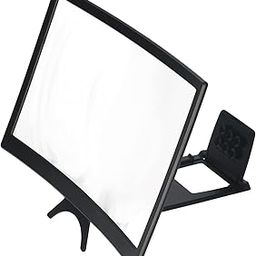 Ubersweet® 12-inch Phone Screen Magnifier 3D Curved Screen Amplifier for Cell Phone Foldable Screen Enlarger Smartphone Stand for Home Office Kids The Elderly_-29