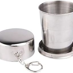 Niralasa Portable Folding Stainless Steel Travel Camping Water Mug Cup Glass -150ml-image-83