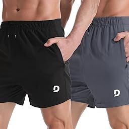 Men's Workout Shorts Combo (Pack of 2) | Gym, Training, Running, Sports Shorts for Men | 5 Inch Inseam | Quick Dry Stretchable Polyester with Pockets-10