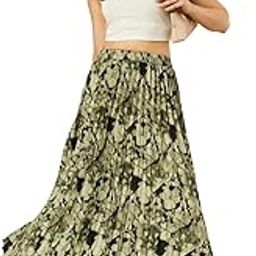 | Stylish Printed Skirt | Embrace Effortless Elegance with The Women | Floral Print Pleated Maxi Skirt Skirt-image-32