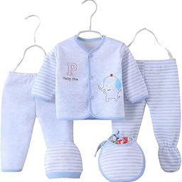 New Born Baby Winter Wear Clothes for Baby Boy & Girl 5 Pieces with Jacket, Pants, Bib, and Booties | New Born Baby Winter Wear (0-3 Months)-image-64