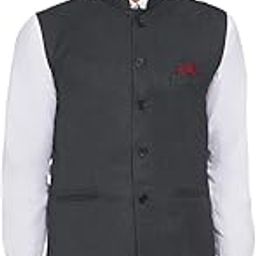 Men's Solid Nehru Jacket-image-0