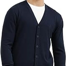 Men's Cotton V-Neck Casual Cardigan Sweater-image-25