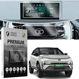 Screen Guard Combo For New Tata Nexon Ev 2023 Facelift Infotainment 12.3In&Steering Cluster|Empowered+|9H Car Touch Display Protector|Music System Accessories[Not Tempered Glass]-45