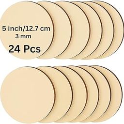 Shopistry Round MDF Circles, 5 Inch (12.7 cm) 3 mm, Pack of 24, for DIY Art, Craft, Mandala, Resin Art, Painting, Coasters-picture-17