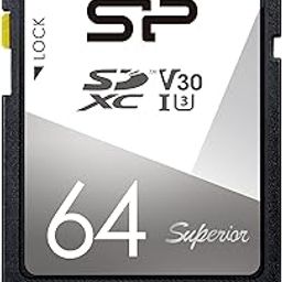 SP Silicon Power 64Gb Sdxc Uhs-I Sd Memory Card, Up to 100Mb/S Read & 80Mb/S Write, Class 10 U3 V30 4K Uhd, Superior Series-1