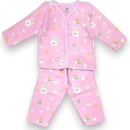 Baby Muslin Night Suit – Soft Full Sleeve Sleepwear Set for Boys & Girls, Muslin Pyjamas & Top for 6-24 Months, Lightweight Baby Cotton Clothes-image-38