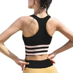 Women's Nylon Lightly Padded Wire Free Sports Bra-image-84