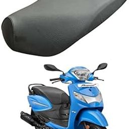 Hero Pleasure Plus Bike Removable & Washable PU Leather Waterproof Single Bike Seat Cover for Hero Pleasure Plus (Black)-picture-27