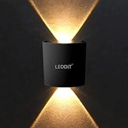 LEDDiT 2-Watt U-Shape Up Down Outdoor LED Wall Light with Aluminium IP65 Grade Waterproof Body Warm White, Pack of 1 (with 2 Years Warranty)-image-97