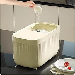 Divik Moisture-Proof Leak-Proof 20 Litre Rice Storage Container with Sliding Lid and Shovel Airtight Dry Food Container Bin//Easy To Clean Sealed Large Capacity Clear Scale Rice Bins (1Pcs)-image-24