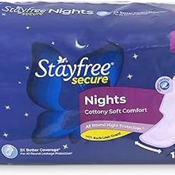Stayfree Secure Night Cottony Soft Sanitary Pads for Women (Pack of 18)-picture-2