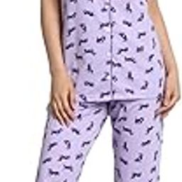 Night Suits for Women Cotton Printed Night Dress Peach Color Night Suit Set of Shirt and Pajama Set Sleepwear for Women-image-21