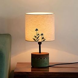 ExclusiveLane 'Dainty Flowers' Hand-Painted Decorative Mango Wood Table Lamp for Bedroom Décor (12 Inches) Without Bulb | Lamps for Living Room Decoration | Decorative Bedside Table Lamp for Home-22