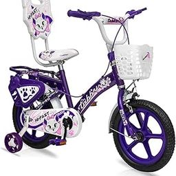 HI-FAST Tabby 14T Kids Cycle for 2-5 Years Girls & Boys with Back Carrier & Training Wheels || 95% Pre Assembled || Single Speed Road Cycle-image-16