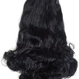 BEAUTY TOOL Hair Extensions And Wigs Women's Step Cut Base Curly Hair 24 CM Small Curly/Wavy Hair Extensions black | Clip in Long Wavy Synthetic Hair Extension (PACK OF 1)-image-61