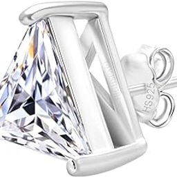 925 Silver Men's Solitaire Stud Earrings | 92.5 Sterling Silver and Diamond like Brilliance Zirconia | Single Stud for Men | Lovely Gift-image-114