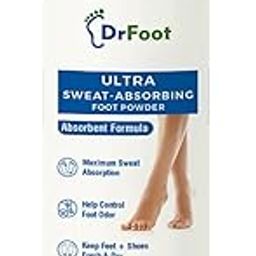 Dr Foot Ultra Sweat Absorbing Foot Powder Helps to remove Sweaty Feet with Unique Absorbent Formula with Zinc Oxide, Tricalcium Phosphate - 100 Gm-image-43