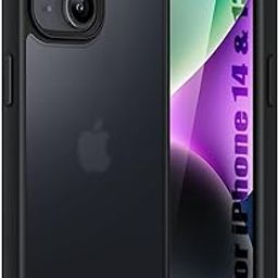 EGOTUDE Ultra Hybrid Matte Frosted Translucent Back Cover Case for iPhone 14 (Frost Black) (TPU + Polycarbonate)-14